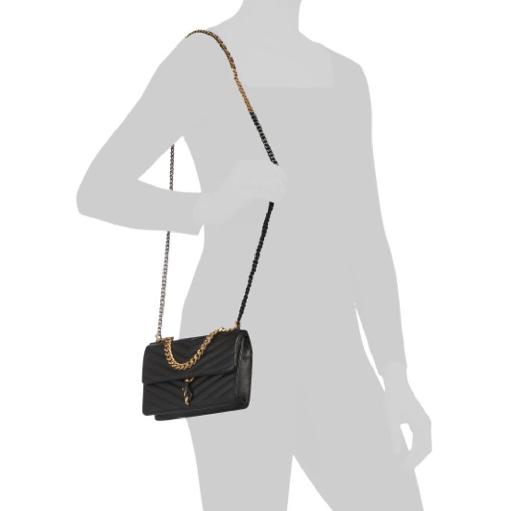 REBECCA MINKOFF Leather Edie Mini Crossbody With Chain Strap - Picture 4 of 4